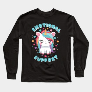 Emotional Support Unicorn Long Sleeve T-Shirt